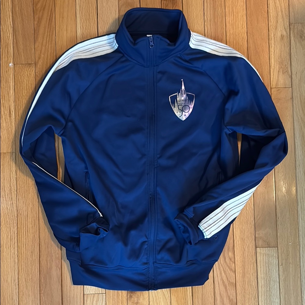 Disney Navy 50th Anniversary Jacket with Castle Emblem